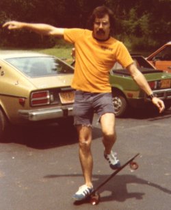 Don on a skateboard