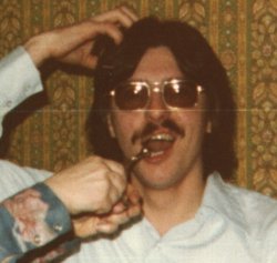 Larry making a weird face