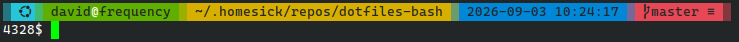 A screenshot of my shell prompt
